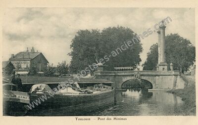Carte postale ancienne Pont des Minimes — Toulouse (Haute-Garonne)