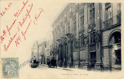 Carte postale ancienne Hôtel de Pierre — Toulouse (Haute-Garonne)