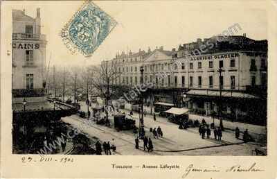 Carte postale ancienne Avenue Lafayette — Toulouse (Haute-Garonne)