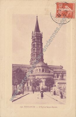 Carte postale ancienne L'Eglise Saint-Sernin — Toulouse (Haute-Garonne)