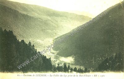Carte postale ancienne Vallee du Lys — Bagnères-de-Luchon (Haute-Garonne)
