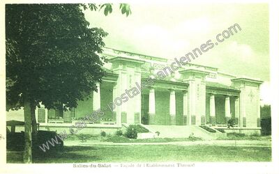 Carte postale ancienne Façade de l'Établissement Thermal — Salies-du-Salat (Haute-Garonne)