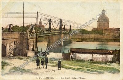 Carte postale ancienne Le Pont Saint-Pierre — Toulouse (Haute-Garonne)