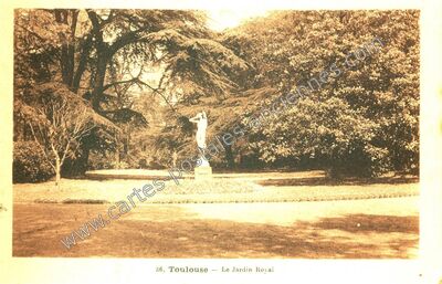 Carte postale ancienne Le Jardin Royal — Toulouse (Haute-Garonne)