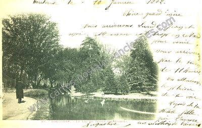 Carte postale ancienne Le Lac du Jardin des Plantes — Toulouse (Haute-Garonne)