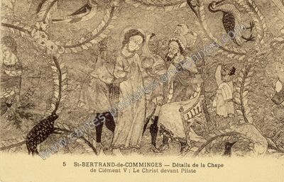 Carte postale ancienne Détails de la Chape de Clément V : Le Christ devant Pilate — Saint-Bertrand-de-Comminges (Haute-Garonne)