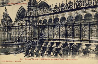 Carte postale ancienne Stalles de Saint-Bertrand-de-Comminges — Saint-Bertrand-de-Comminges (Haute-Garonne)
