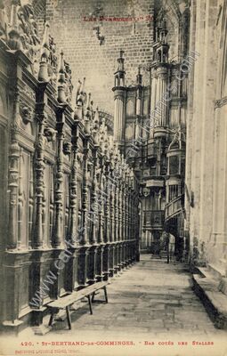 Carte postale ancienne Bas côtés des stalles — Saint-Bertrand-de-Comminges (Haute-Garonne)