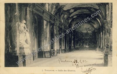 Carte postale ancienne Salle des Illustres — Toulouse (Haute-Garonne)