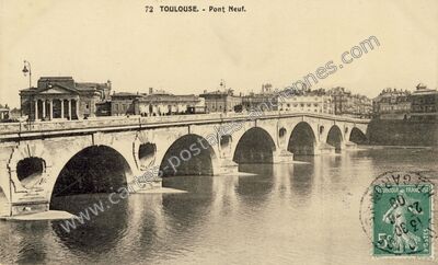 Carte postale ancienne Pont Neuf — Toulouse (Haute-Garonne)