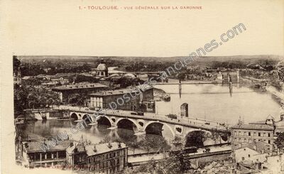Carte postale ancienne Vue générale sur la Garonne — Toulouse (Haute-Garonne)