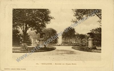 Carte postale ancienne Entrée du Grand Rond — Toulouse (Haute-Garonne)