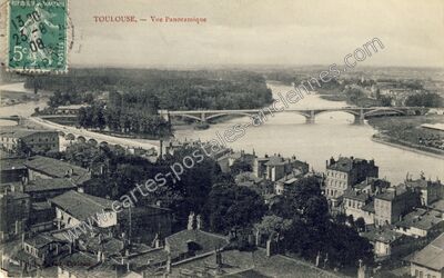Carte postale ancienne Vue Panoramique — Toulouse (Haute-Garonne)