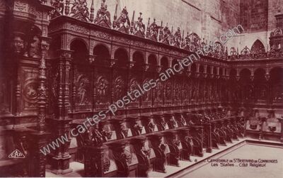 Carte postale ancienne Cathédrale de St Bertrand de Comminges Les Stalles.- Côté Religieux — Saint-Bertrand-de-Comminges (Haute-Garonne)