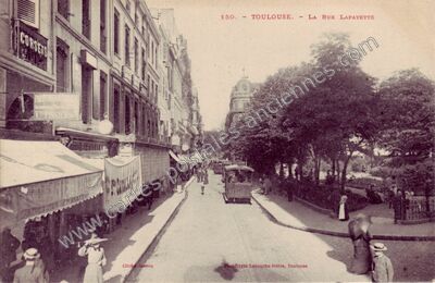Carte postale ancienne La Rue Lafayette — Toulouse (Haute-Garonne)