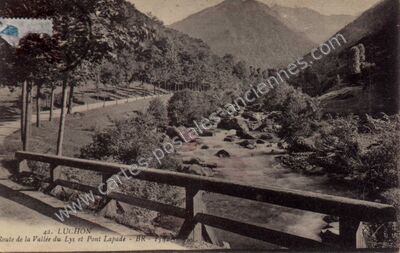 Carte postale ancienne Pont Lapade — Bagnères-de-Luchon (Haute-Garonne)