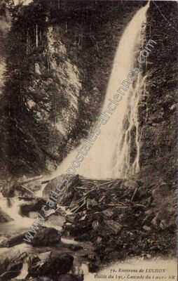 Carte postale ancienne Cascade du Coeur — Castillon-de-Larboust (Haute-Garonne)