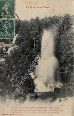 Carte postale ancienne Cascade et Gerbe — Saint Ferreol (Haute-Garonne)