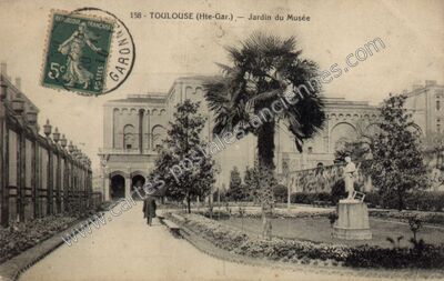 Carte postale ancienne Jardin du Musée — Toulouse (Haute-Garonne)