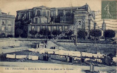 Carte postale ancienne Église de la Daurade et les Quais sur la Garonne — Toulouse (Haute-Garonne)
