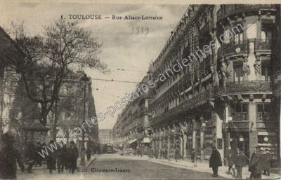Carte postale ancienne Rue Alsace-Lorraine — Toulouse (Haute-Garonne)
