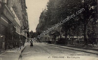 Carte postale ancienne Rue Lafayette — Toulouse (Haute-Garonne)