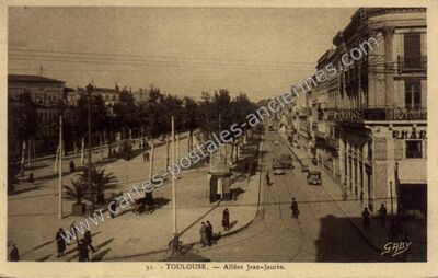 Carte postale ancienne Allées Jean-Jaurès — Toulouse (Haute-Garonne)