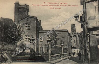 Carte postale ancienne Tour de l'Hôtel de Bernuy et Église des Jacobins — Toulouse (Haute-Garonne)