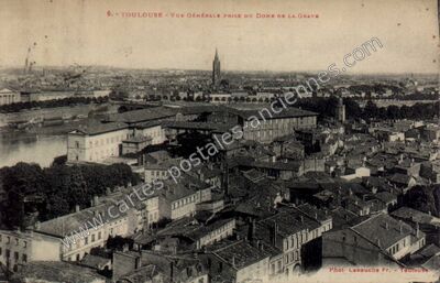 Carte postale ancienne Vue Générale prise du Dôme de la Grave — Toulouse (Haute-Garonne)