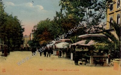 Carte postale ancienne Avenue Jean-Jaurès — Toulouse (Haute-Garonne)
