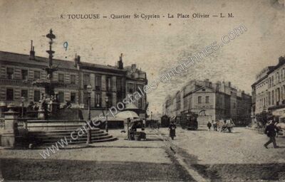 Carte postale ancienne Quartier St Cyprien - La Place Olivier — Toulouse (Haute-Garonne)