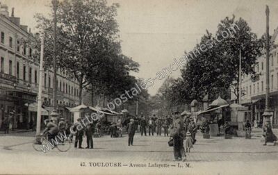 Carte postale ancienne Avenue Lafayette — Toulouse (Haute-Garonne)