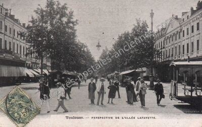 Carte postale ancienne Perspective de l'Allée Lafayette — Toulouse (Haute-Garonne)