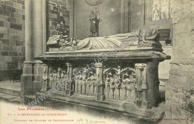 Carte postale ancienne Tombeau de Hugues de Castellionne — Saint-Bertrand-de-Comminges (Haute-Garonne)