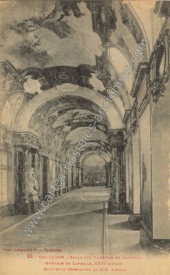 Carte postale ancienne Salle des Illustres au Capitole — Toulouse (Haute-Garonne)