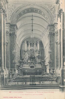 Carte postale ancienne Intérieur de l'Église Saint-Pierre « Les Adorateurs — Toulouse (Haute-Garonne)