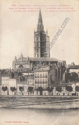 Carte postale ancienne Église de la Dalbade (XVIe siècle) dont le clocher — Toulouse (Haute-Garonne)
