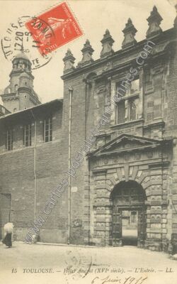 Carte postale ancienne Hôtel Assézat (XVIe siècle). — L'Entrée — Toulouse (Haute-Garonne)