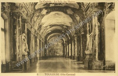 Carte postale ancienne Le Capitole - La Salle des Illustres — Toulouse (Haute-Garonne)