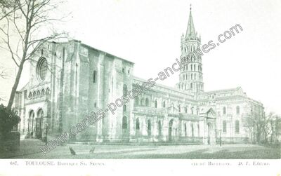 Carte postale ancienne Basilique St. Sernin — Toulouse (Haute-Garonne)