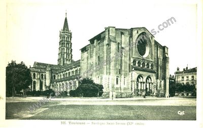 Carte postale ancienne Basilique Saint-Sernin — Toulouse (Haute-Garonne)