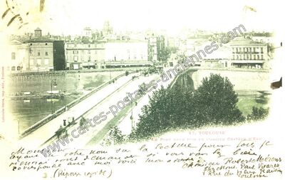 Carte postale ancienne Le Pont Neuf pris de l'ancien château d'eau — Toulouse (Haute-Garonne)