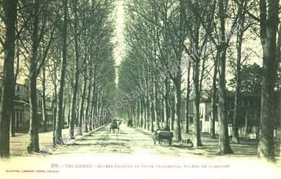 Carte postale ancienne Allées Charles de Fitte (Anciennes Allées de Garonne) — Toulouse (Haute-Garonne)