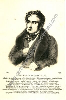 Carte postale ancienne Chateaubriand — Saint-Malo (Ille-et-Vilaine)