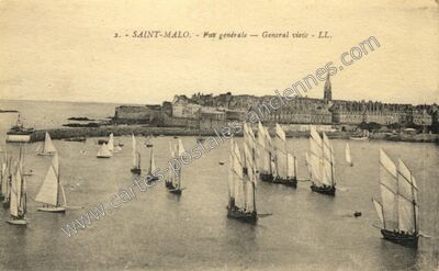 Carte postale ancienne Vue générale — General view — Saint-Malo (Ille-et-Vilaine)