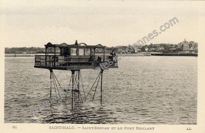 Carte postale ancienne Saint-Servant et le Pont Roulant — Saint-Malo (Ille-et-Vilaine)