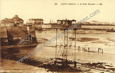 Carte postale ancienne Le Pont Roulant — Saint-Malo (Ille-et-Vilaine)