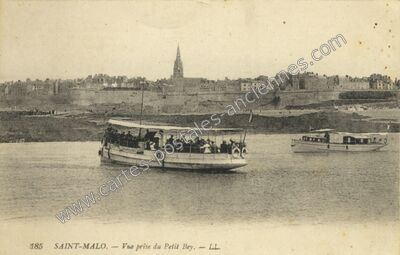 Carte postale ancienne Vue prise du Petit Bey — Saint-Malo (Ille-et-Vilaine)
