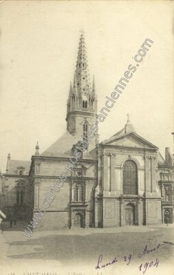 Carte postale ancienne L'Eglise — Saint-Malo (Ille-et-Vilaine)