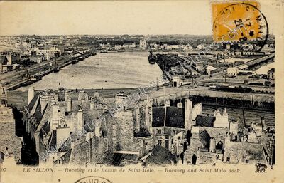 Carte postale ancienne Le Sillon. — Rocabey et le Bassin de Saint-Malo — Saint-Malo (Ille-et-Vilaine)